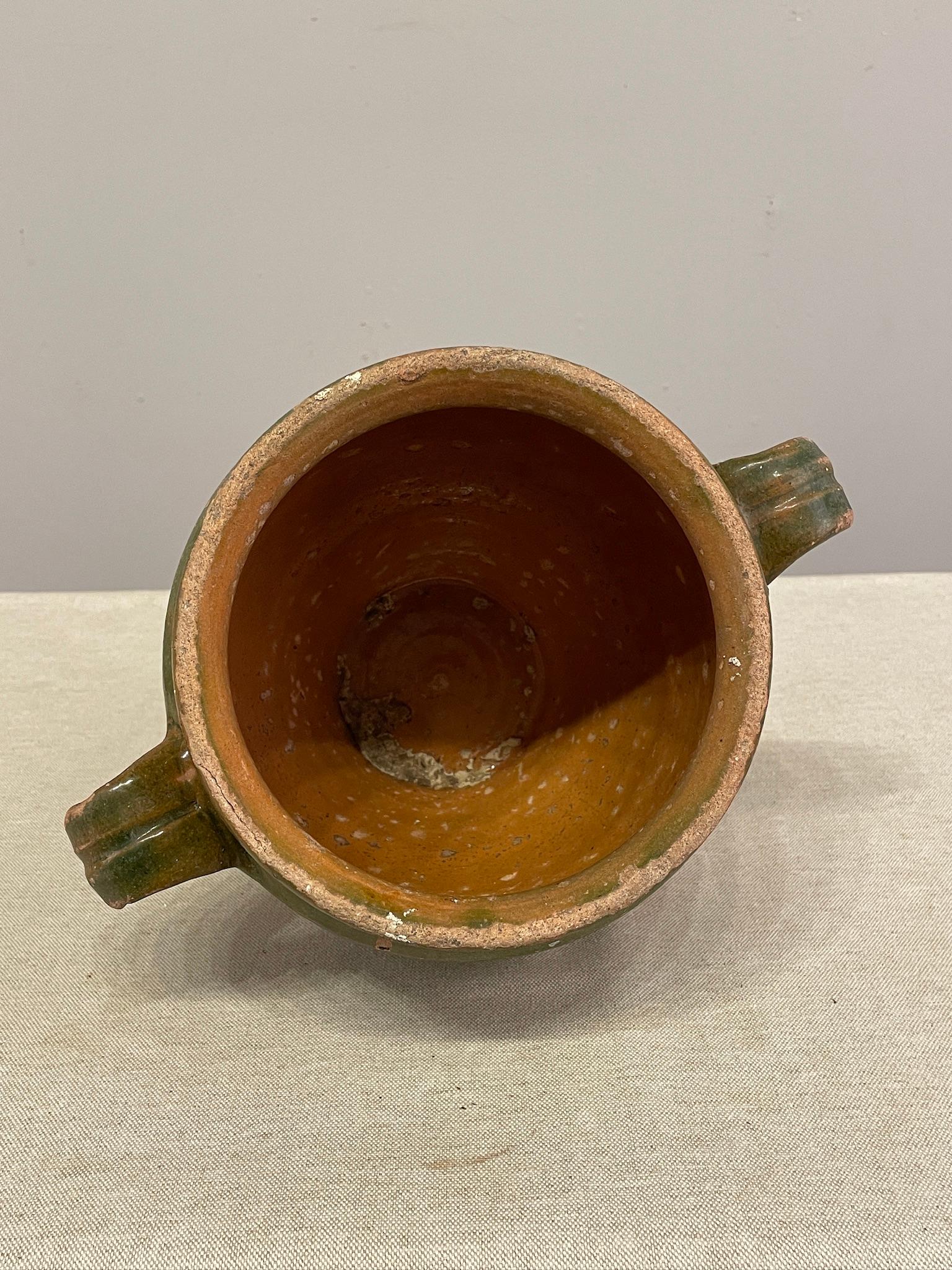 Terracotta Early 20th French Green Glazed Pottery For Sale