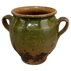 Early 20th French Green Glazed Pottery