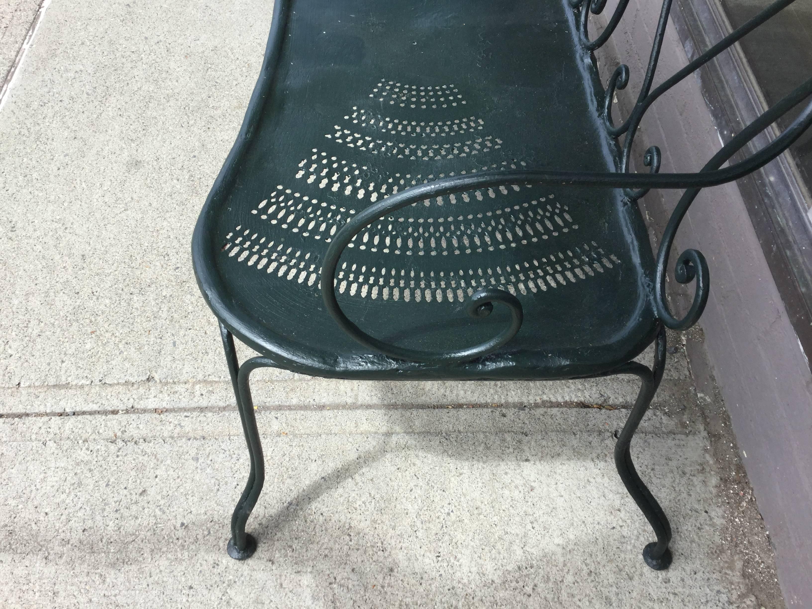 Early 20th French Iron Garden Bench For Sale 1