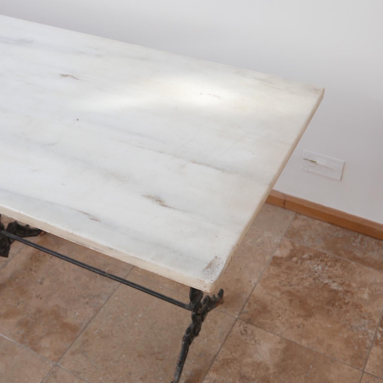 Early 20th Century French Marble Garden Table 1