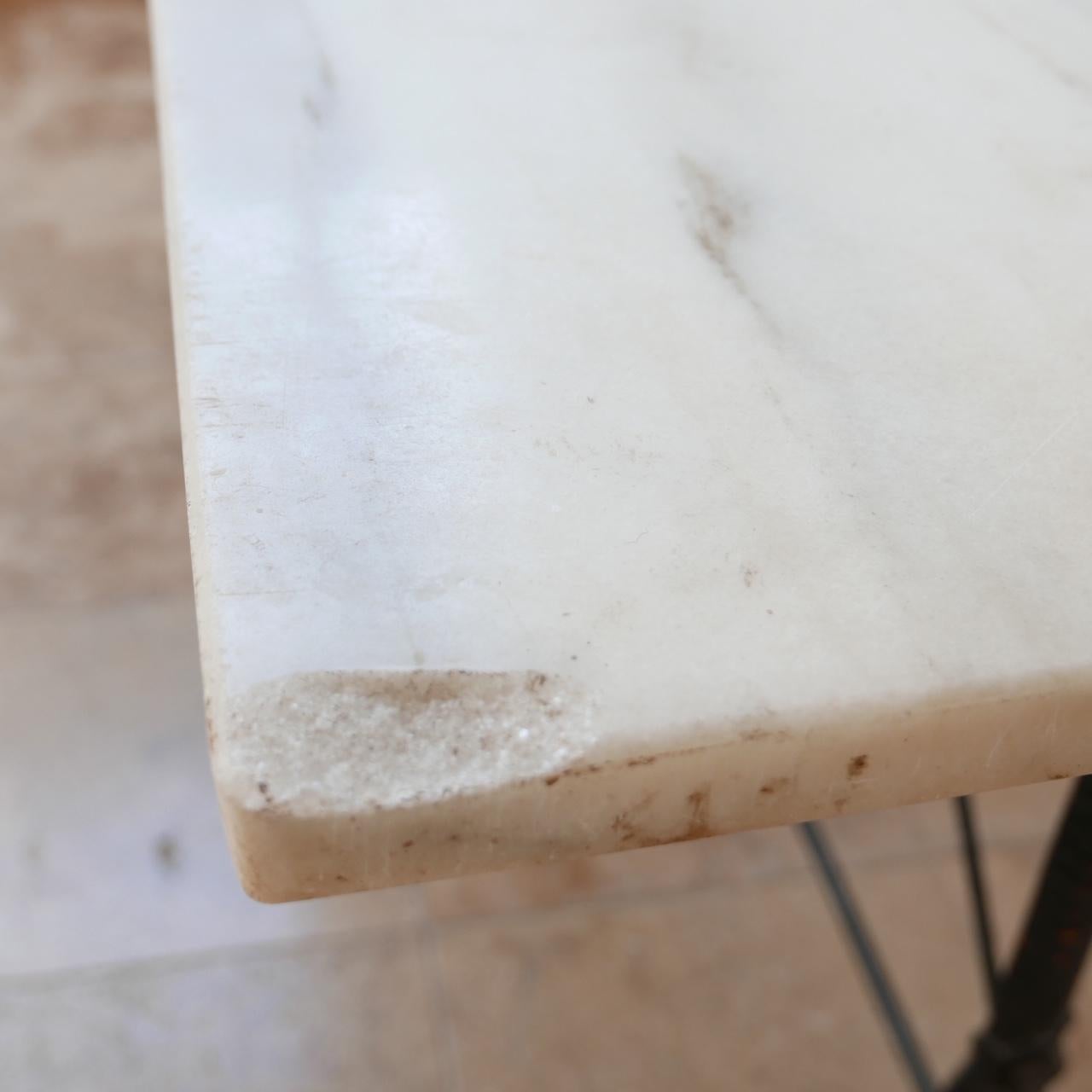 Early 20th Century French Marble Garden Table 2