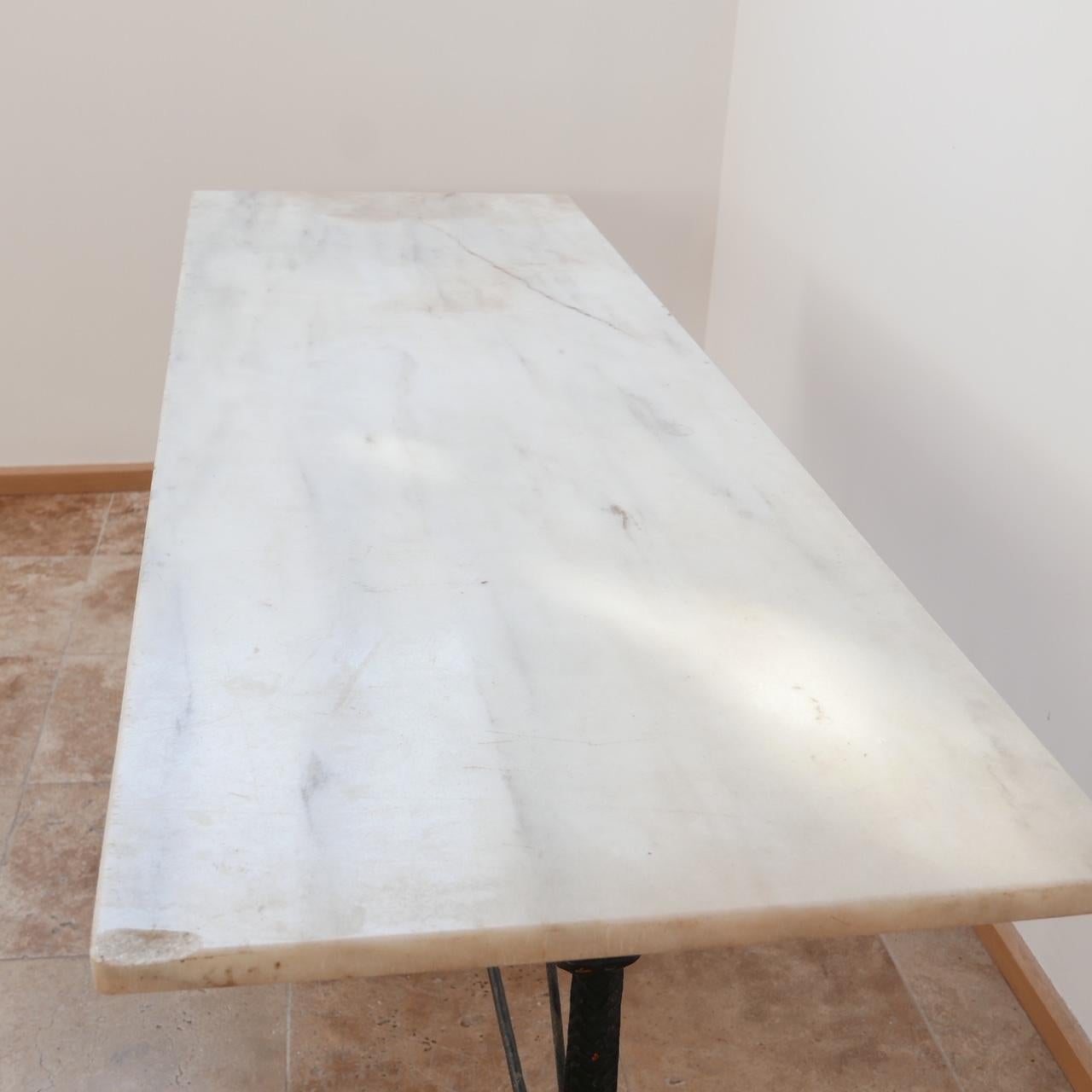 Early 20th Century French Marble Garden Table 3