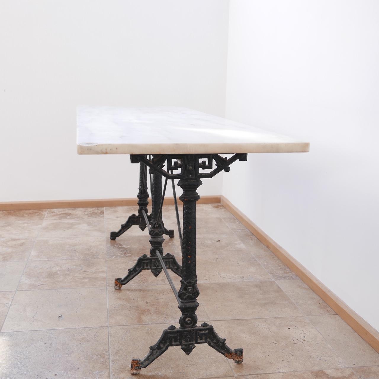 Early 20th Century French Marble Garden Table 4