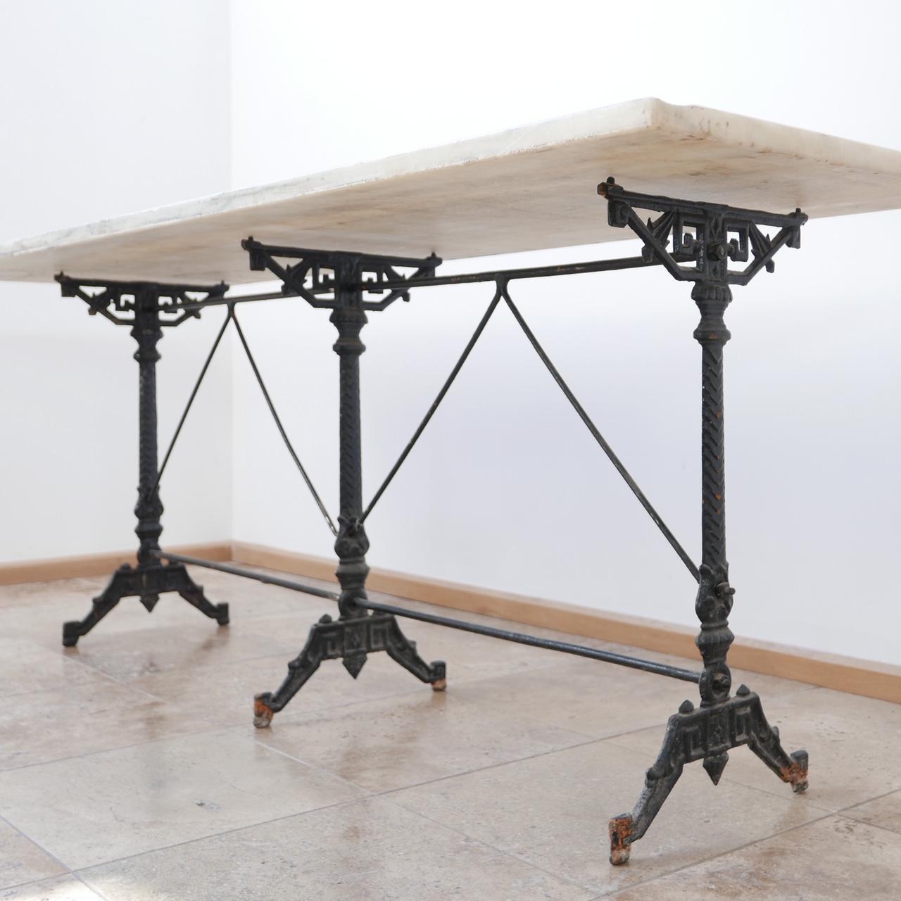 Early 20th Century French Marble Garden Table 5