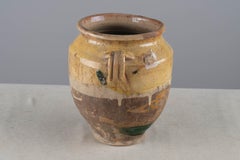 Early 20th French Terracotta Vase or Pot à Confit 10.25"High