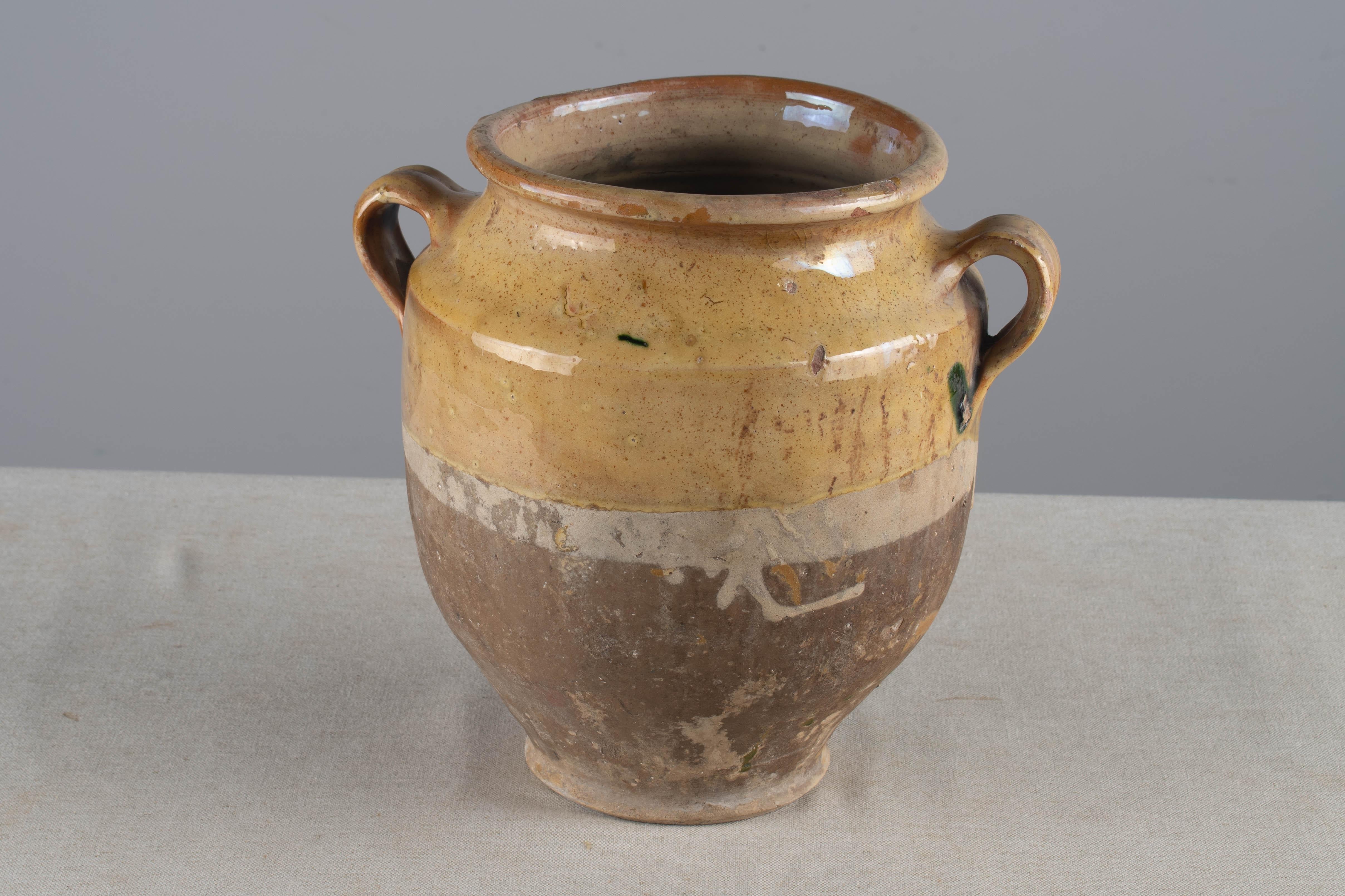 Vernissé Vase ou Pot à Confit en terre cuite français du début du 20e siècle en vente