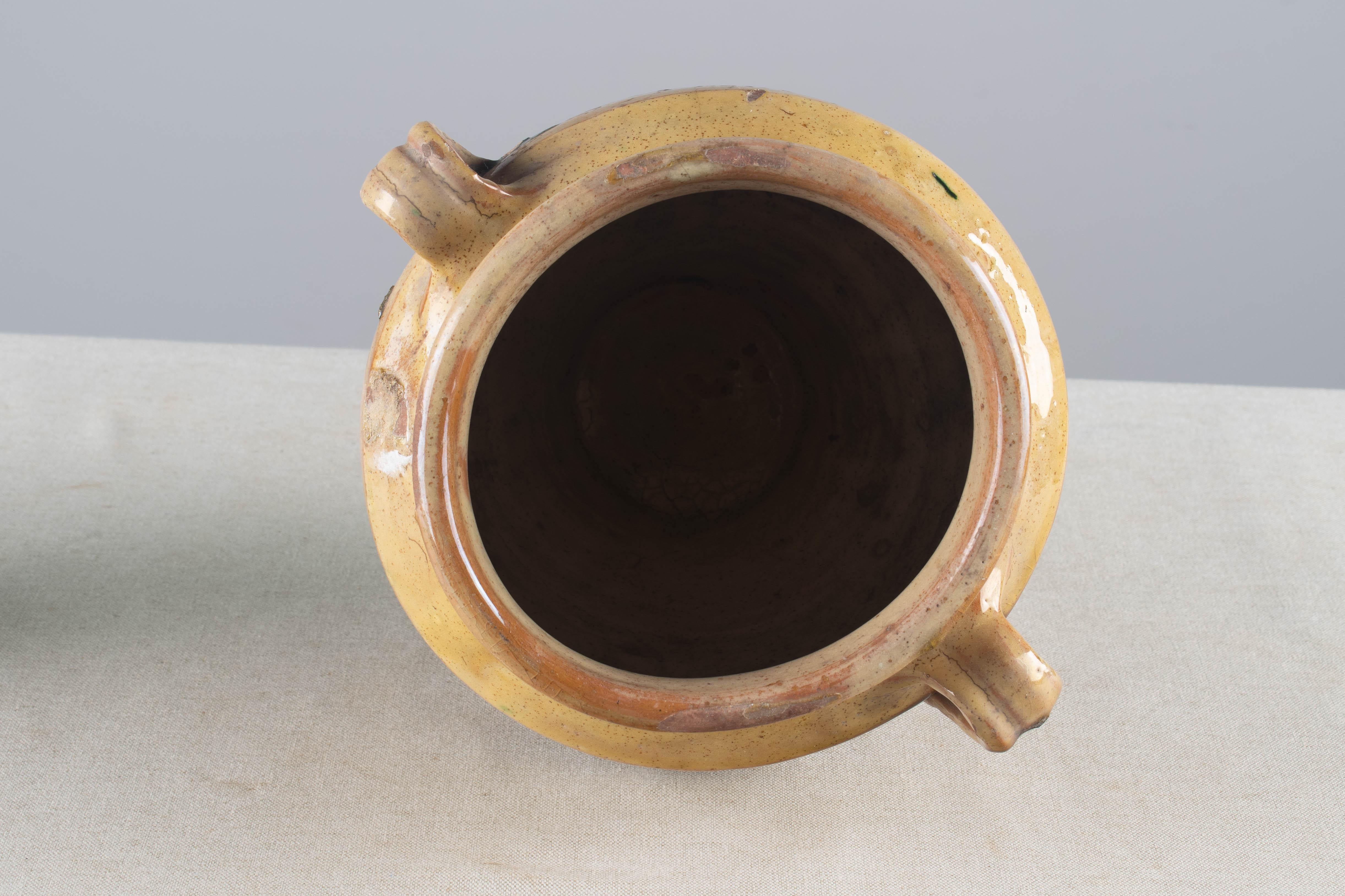 Vase ou Pot à Confit en terre cuite français du début du 20e siècle Bon état - En vente à Winter Park, FL