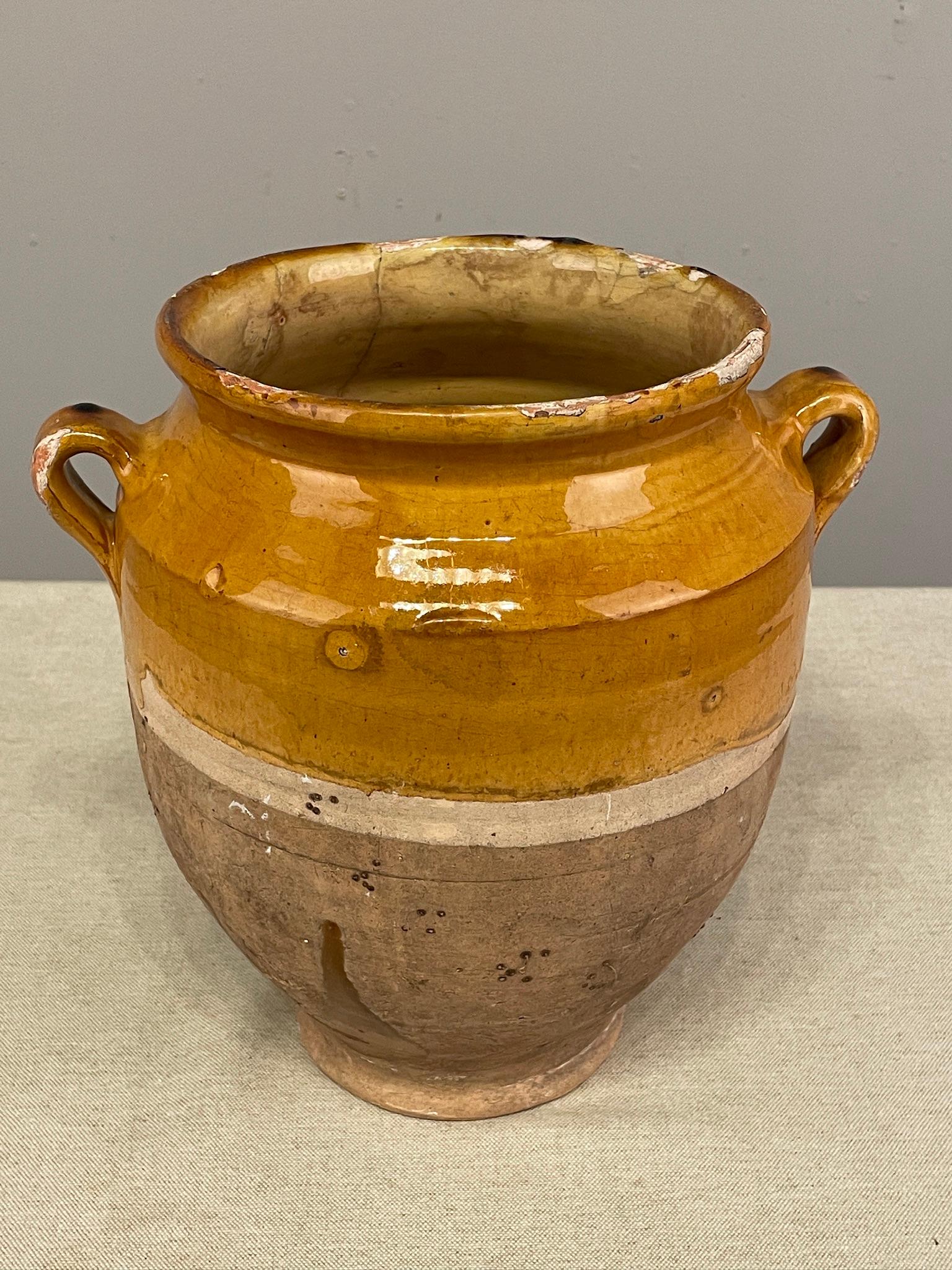 Terracotta Early 20th French Yellow Glazed Pottery For Sale