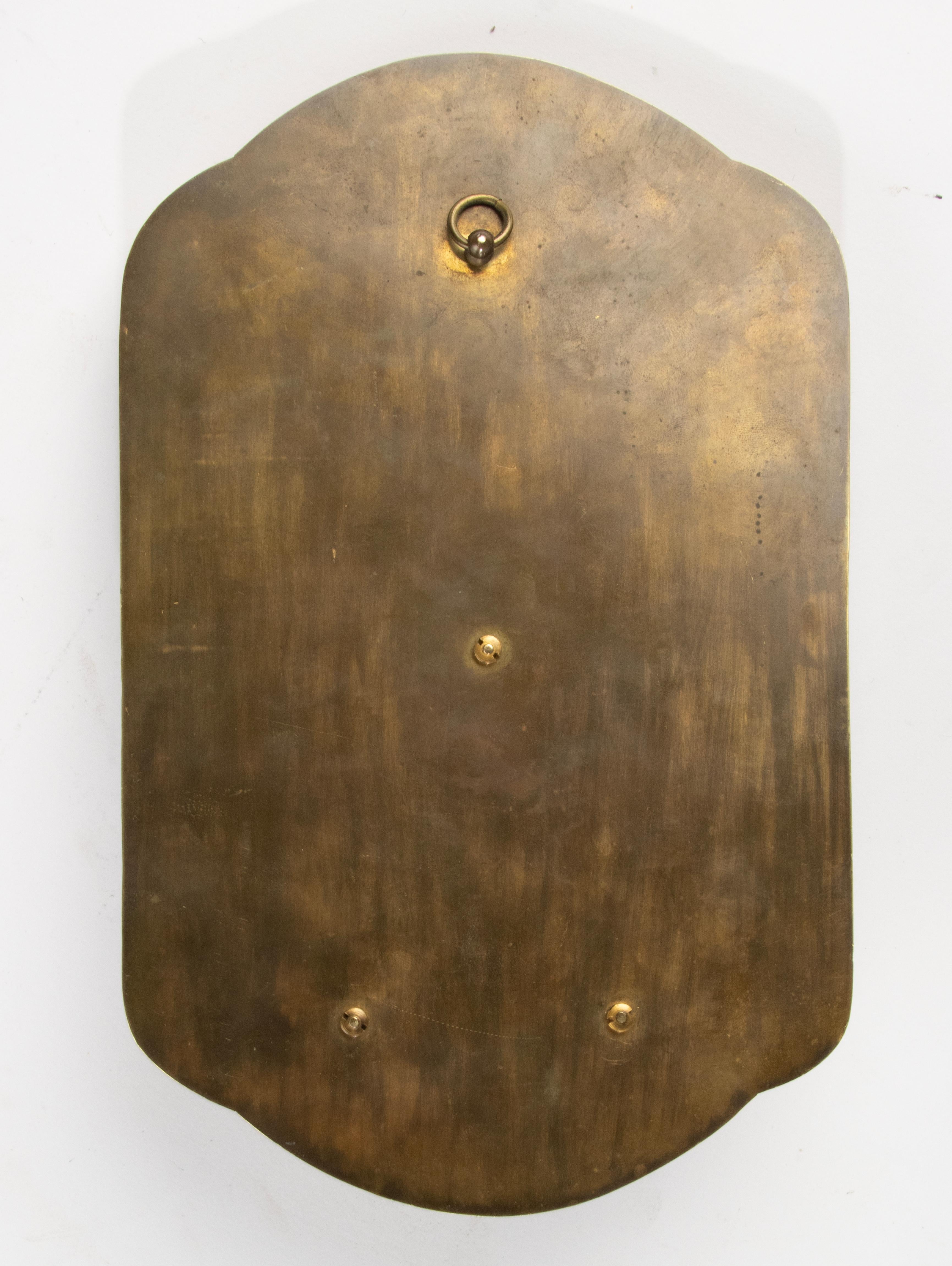 Laiton Font du début du 20e siècle - onyx rouge et bronze - Corpus Christi en vente