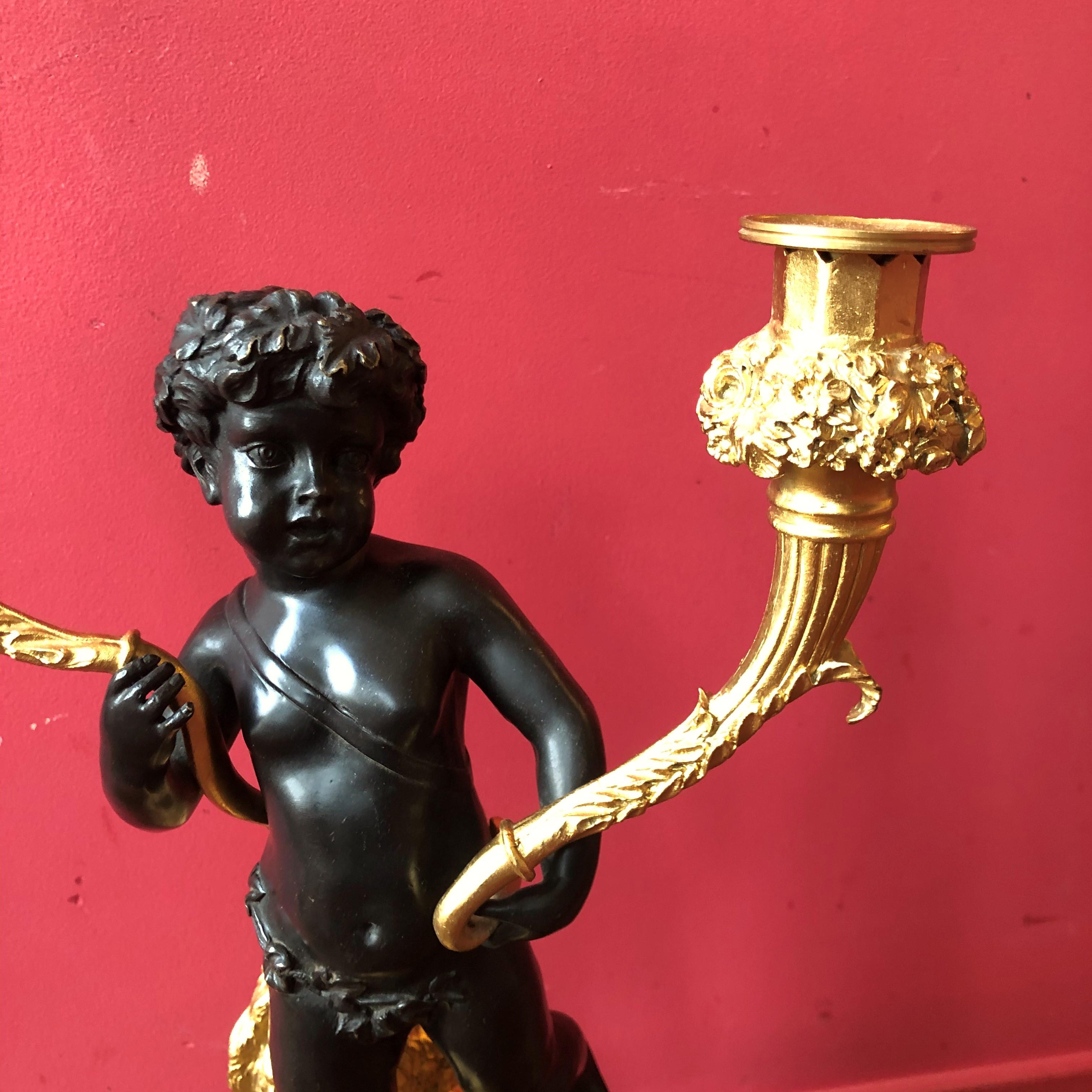 French Early 20th Important Pair of Candelabras For Sale