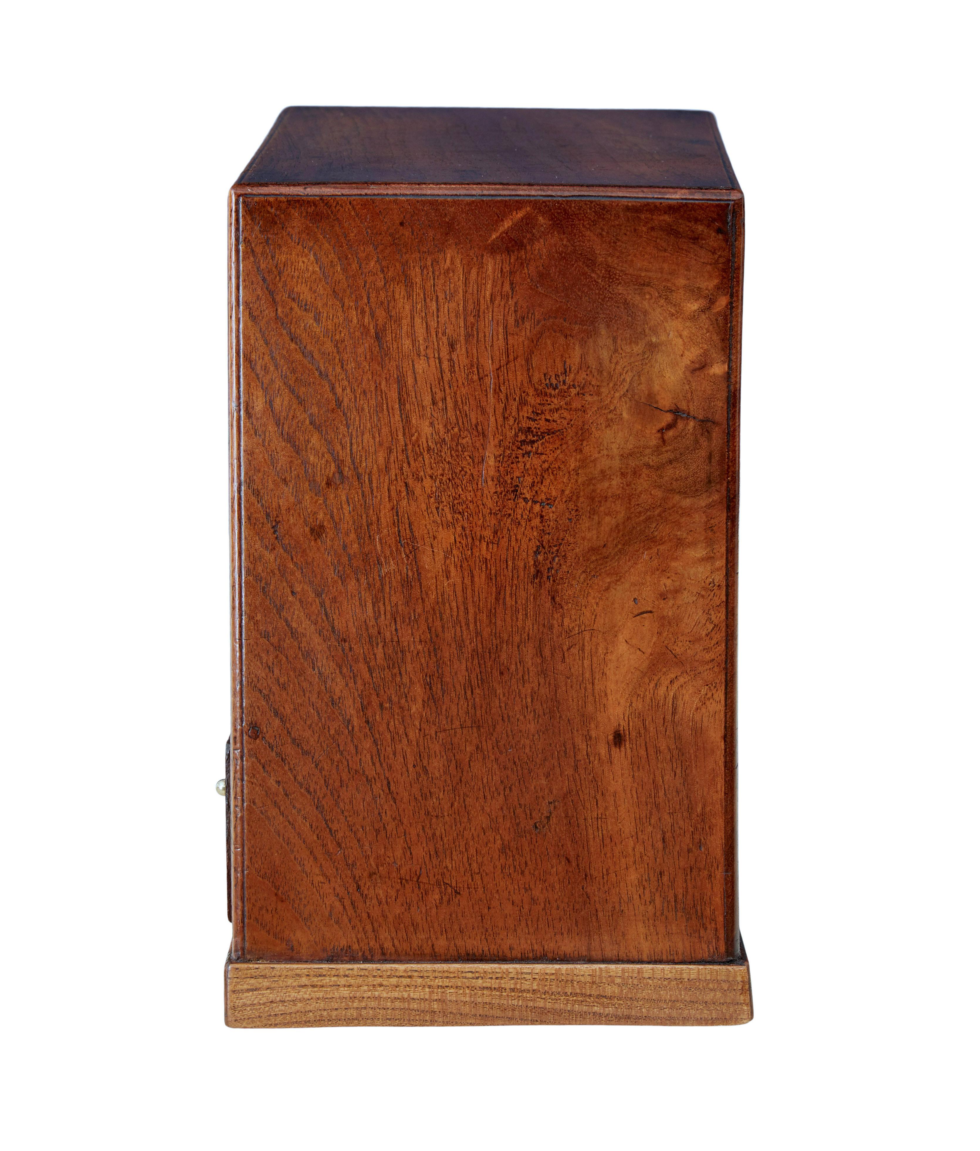 Hand-Crafted Early 20th inlaid desktop drawer cabinet For Sale