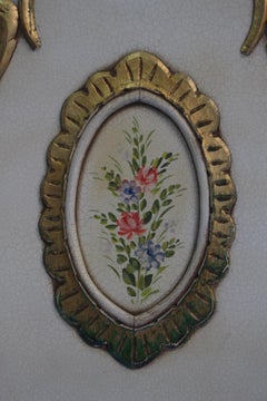 Early 20th Louis XV Polychromed Wood Single Bed Headboard