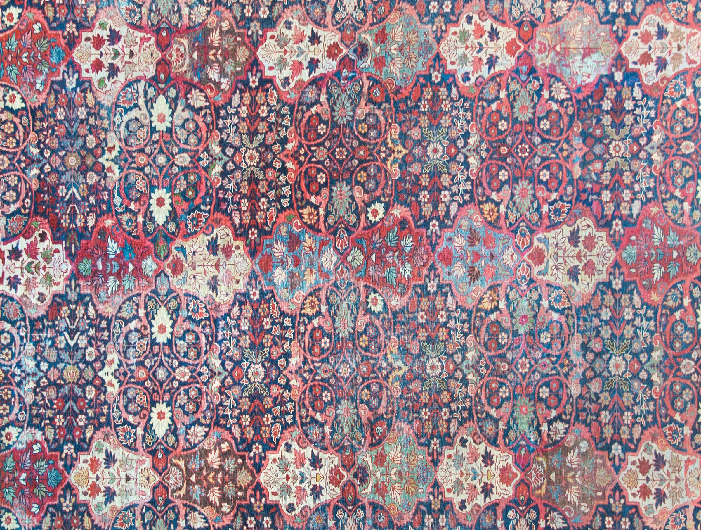 Hand-Knotted Early 20th Persian Mahal Rug For Sale