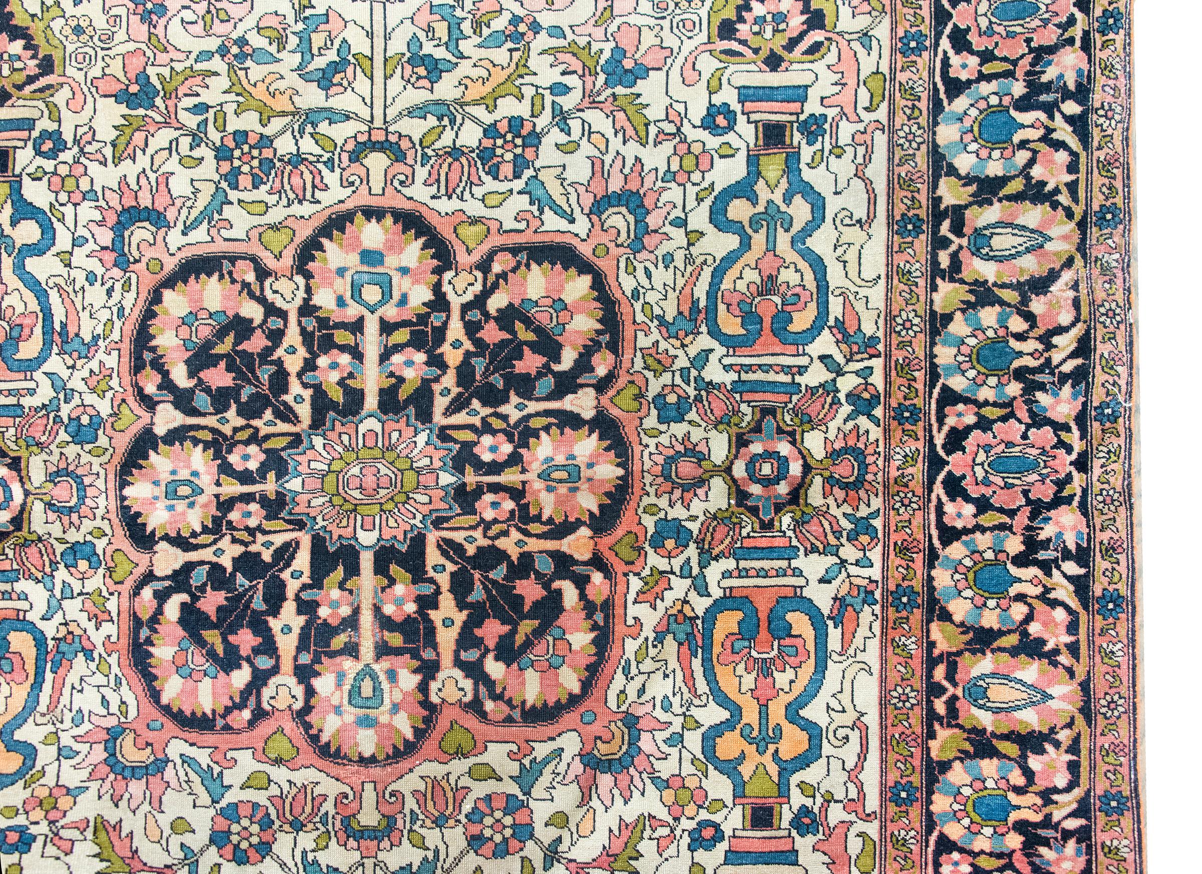 Early 20th Century Early 20th Persian Sarouk Farahan Rug For Sale