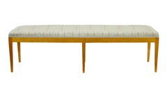 Sgabello da camera lungo in betulla svedese dei primi del Novecento