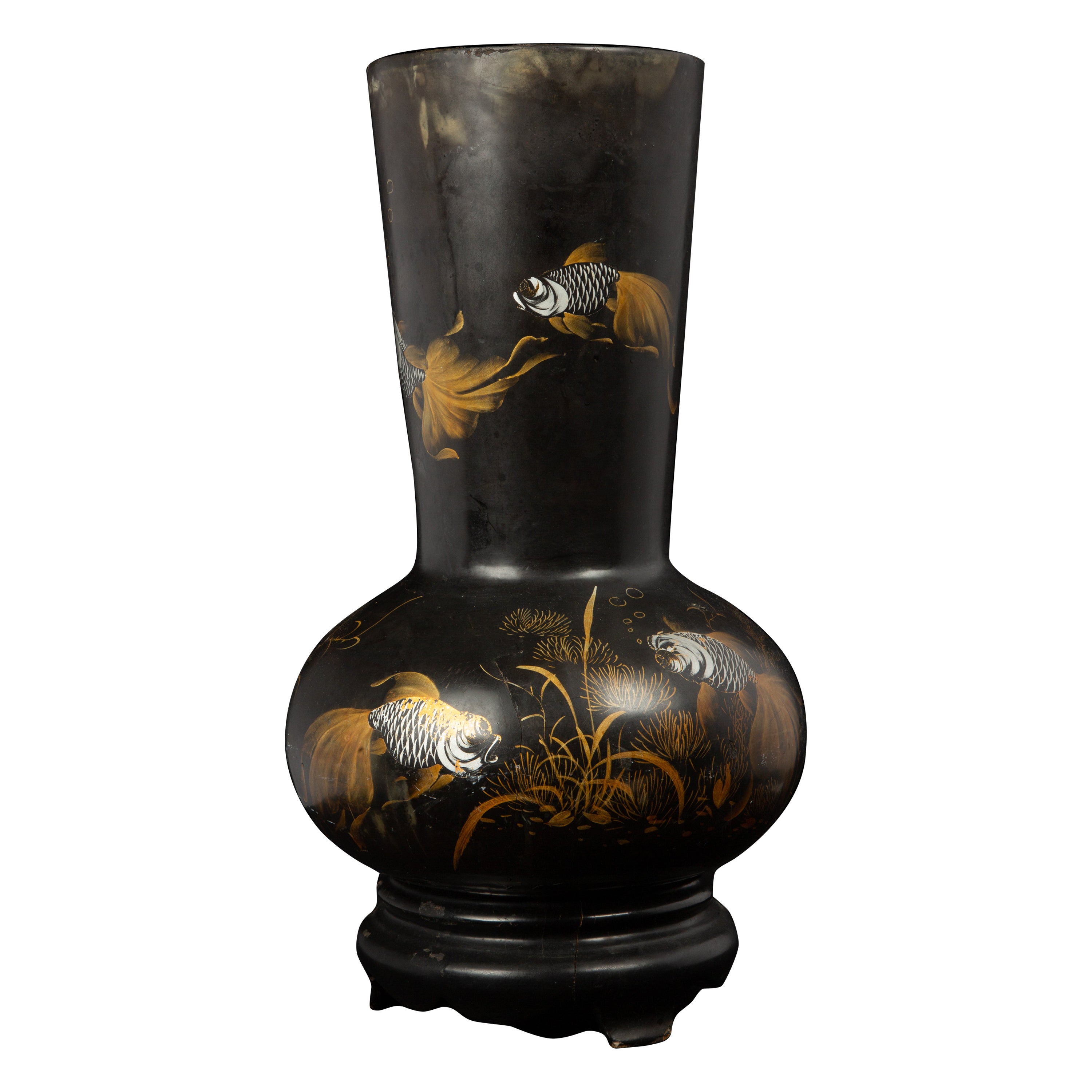 Early 20th Vietnamese Lacquered Vase