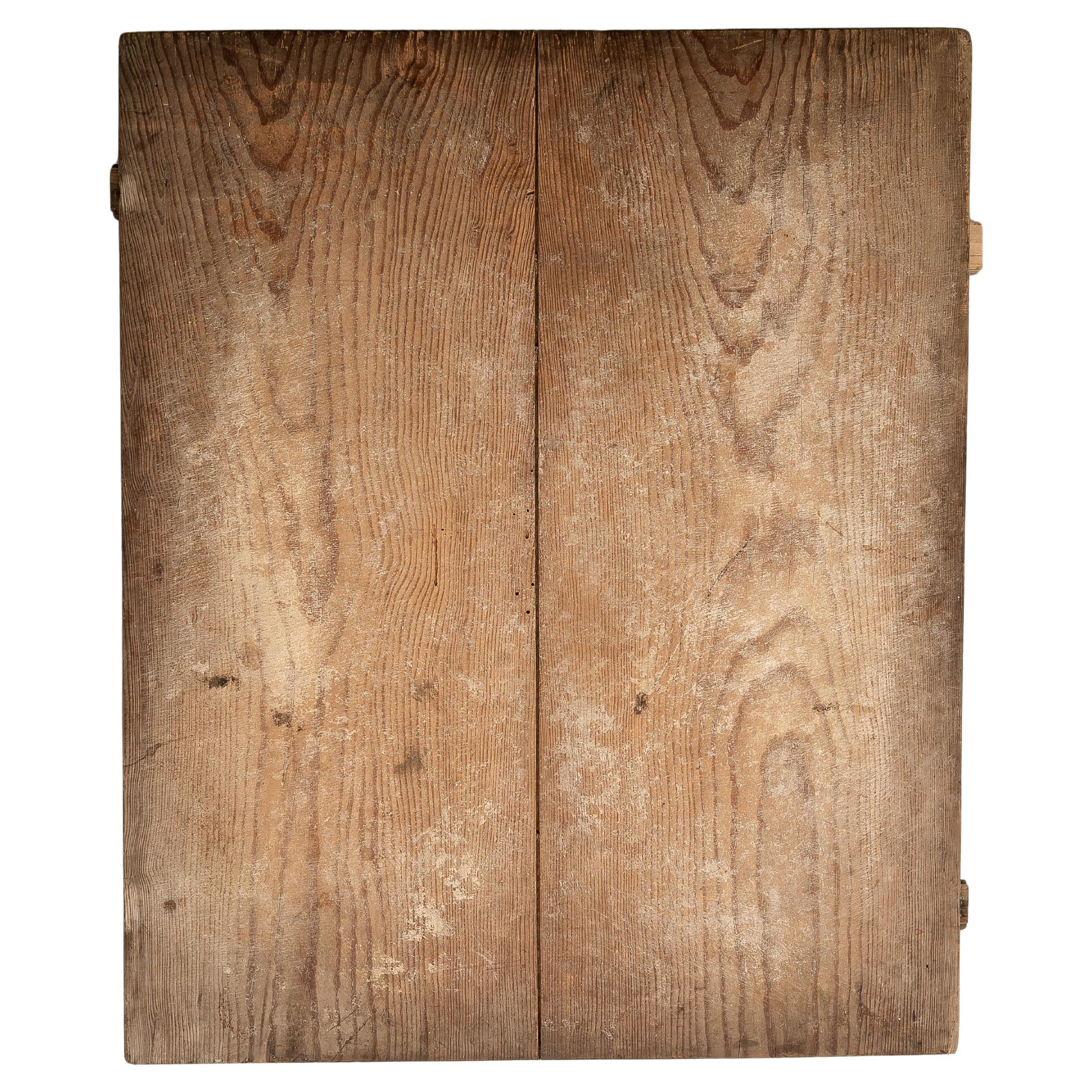 inizio 20° Wabi sabi giapponese, decorazione da parete in legno, mingei primitivo