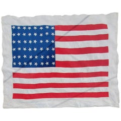 Early 20th Century 48 Star Flag Quilt from Ohio