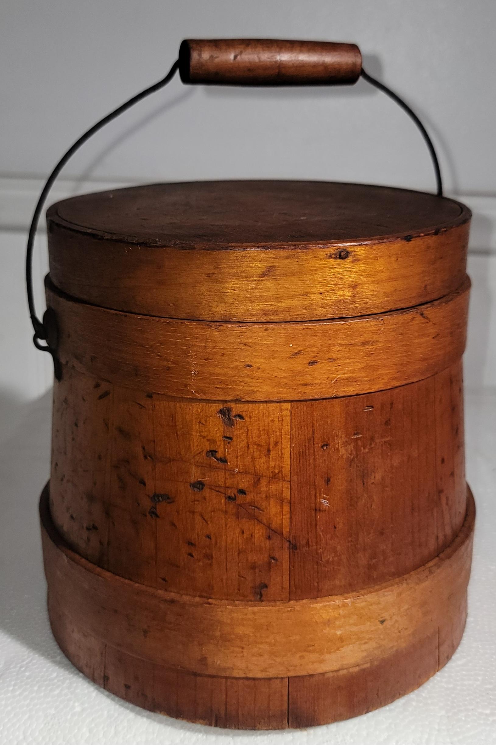 American 19Thc Sugar Bucket From New England For Sale