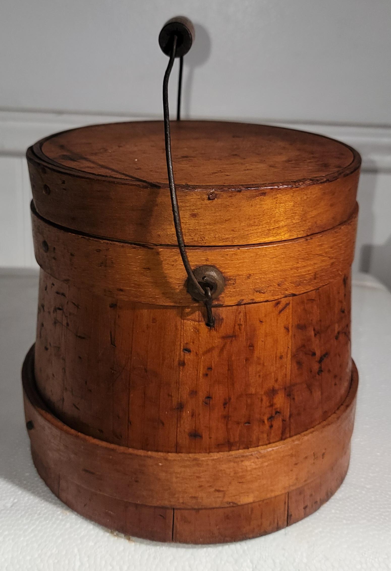 Hand-Crafted 19Thc Sugar Bucket From New England For Sale