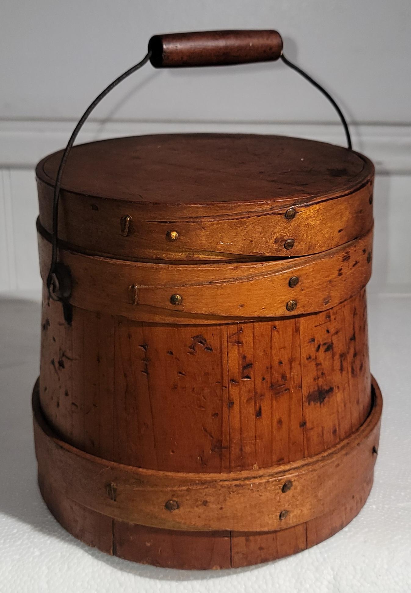19th Century 19Thc Sugar Bucket From New England For Sale