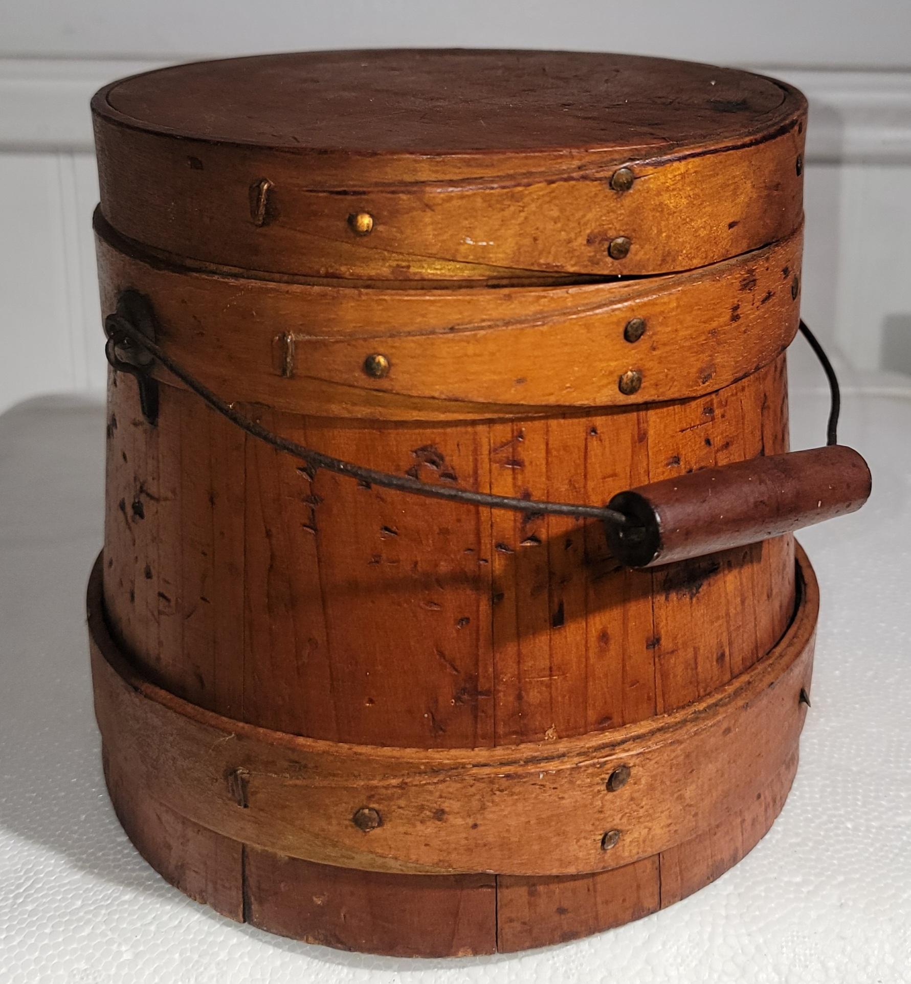 19Thc Sugar Bucket From New England