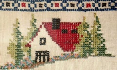 Early 20thC American Needlepoint Sampler Circa, 1920.