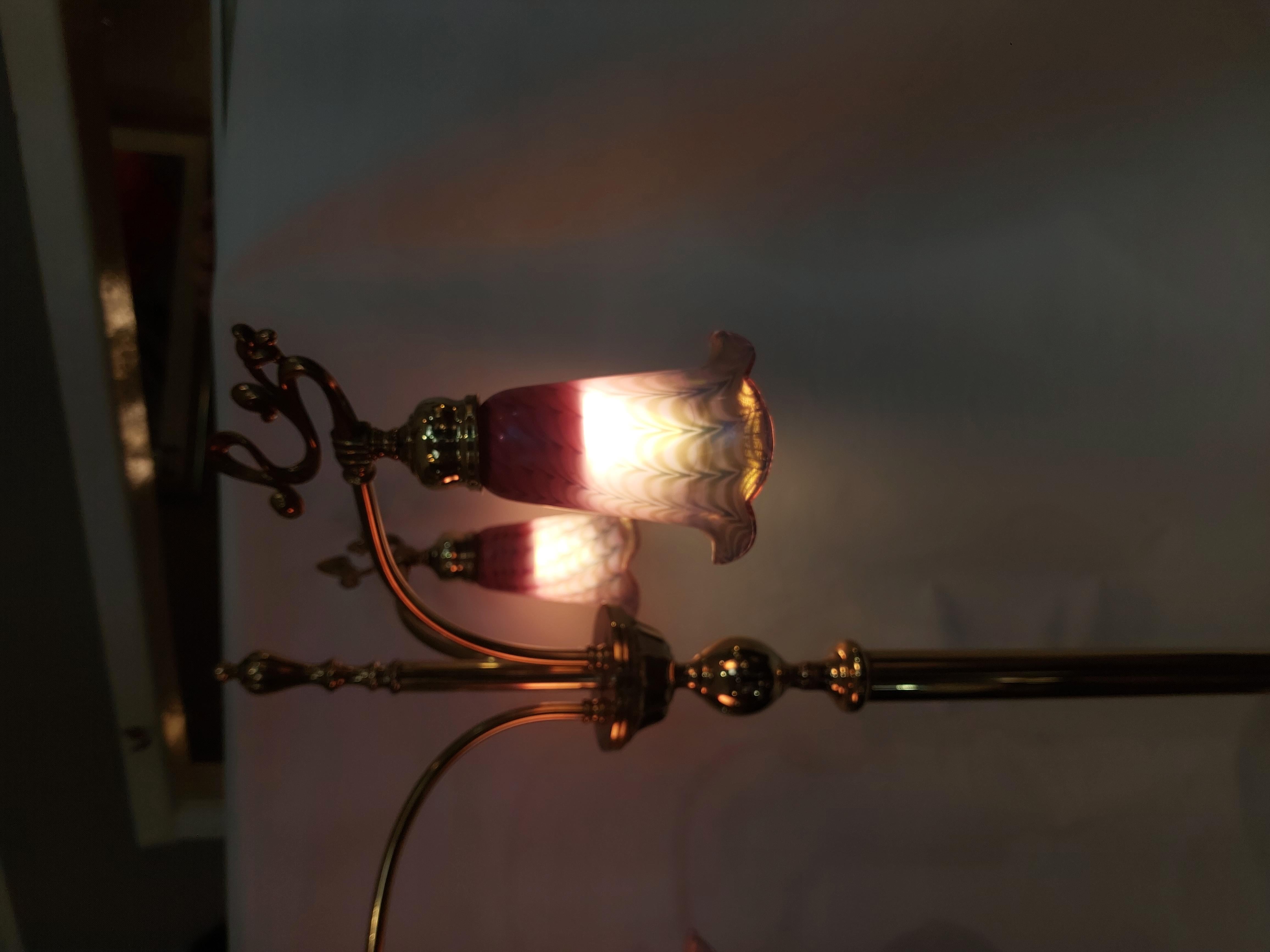 Lampe standard en laiton Art Nouveau du début du 20e siècle en vente 10