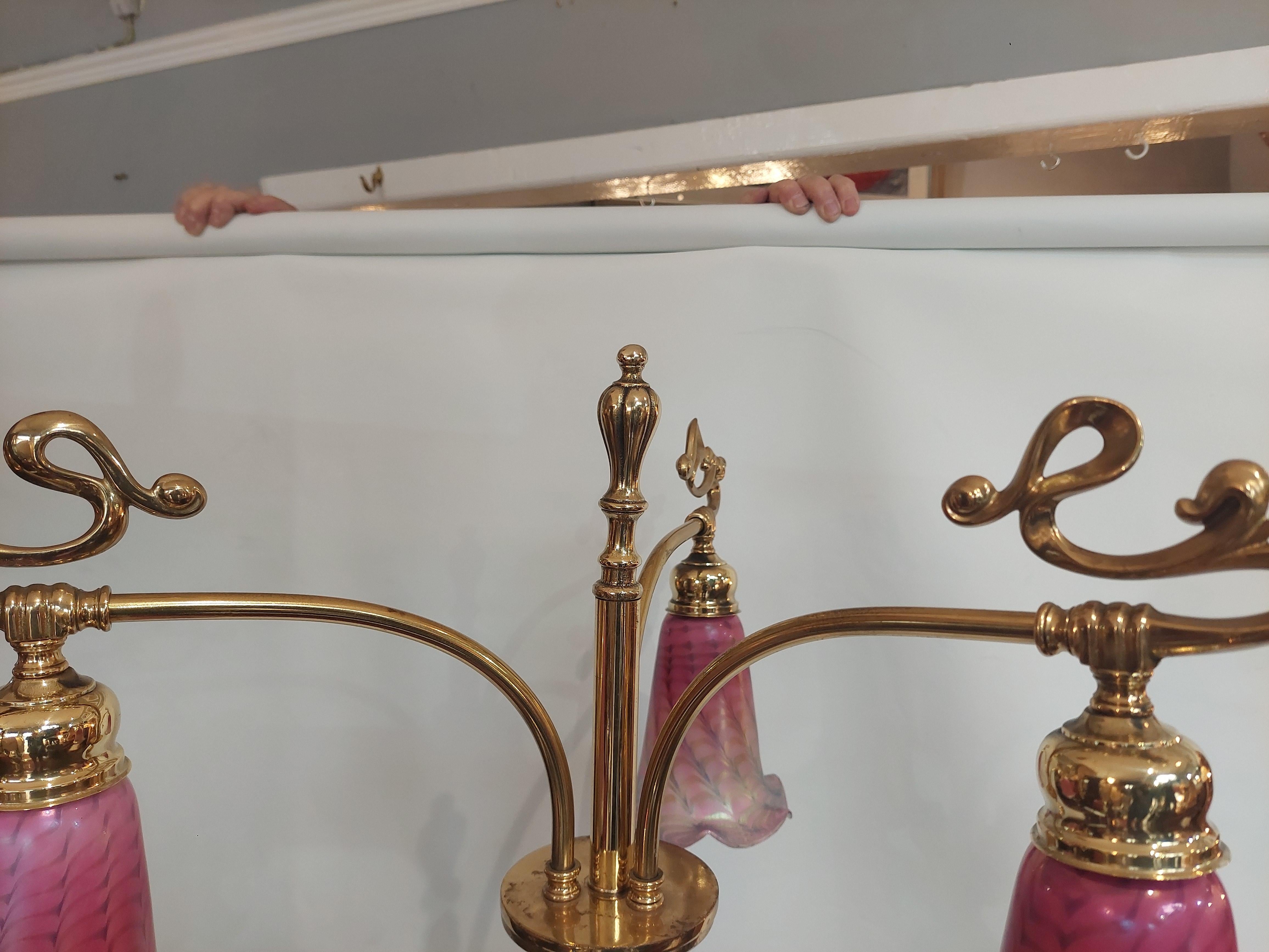 Laiton Lampe standard en laiton Art Nouveau du début du 20e siècle en vente