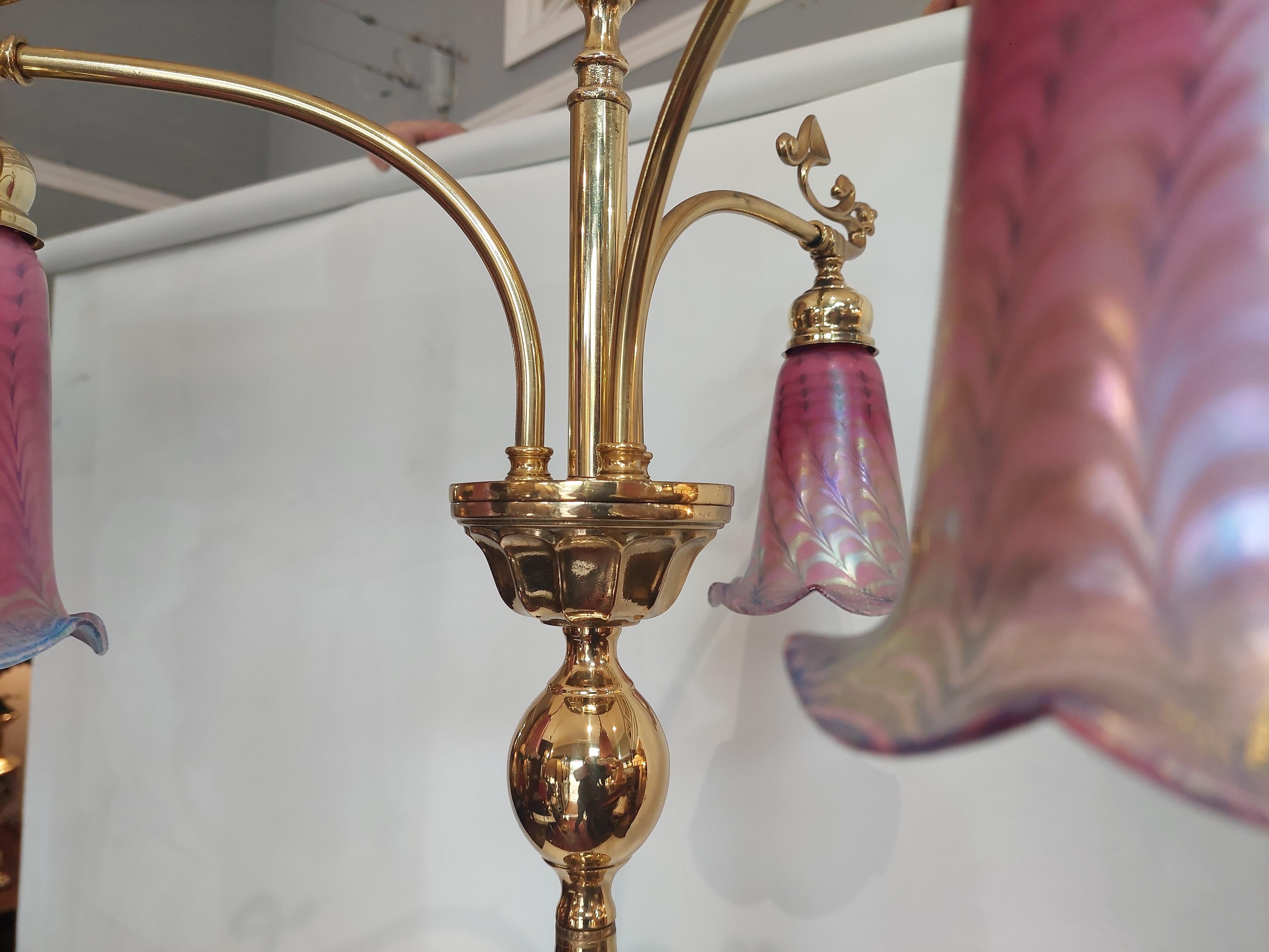 Lampe standard en laiton Art Nouveau du début du 20e siècle en vente 2