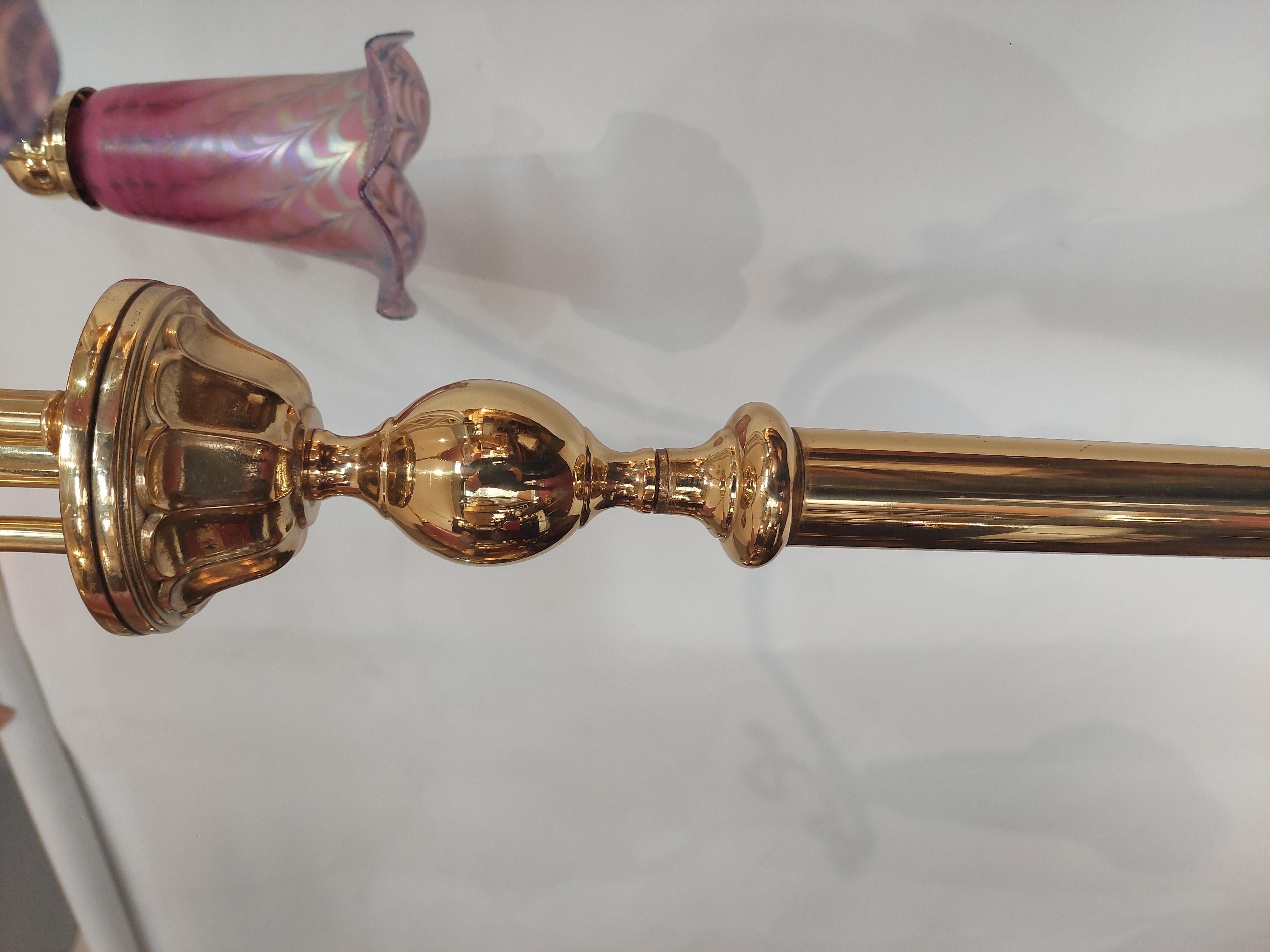 Lampe standard en laiton Art Nouveau du début du 20e siècle en vente 3