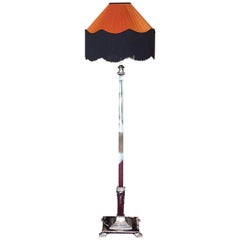 Antique Early 20th Century Brass Adjustable Standard Lamp