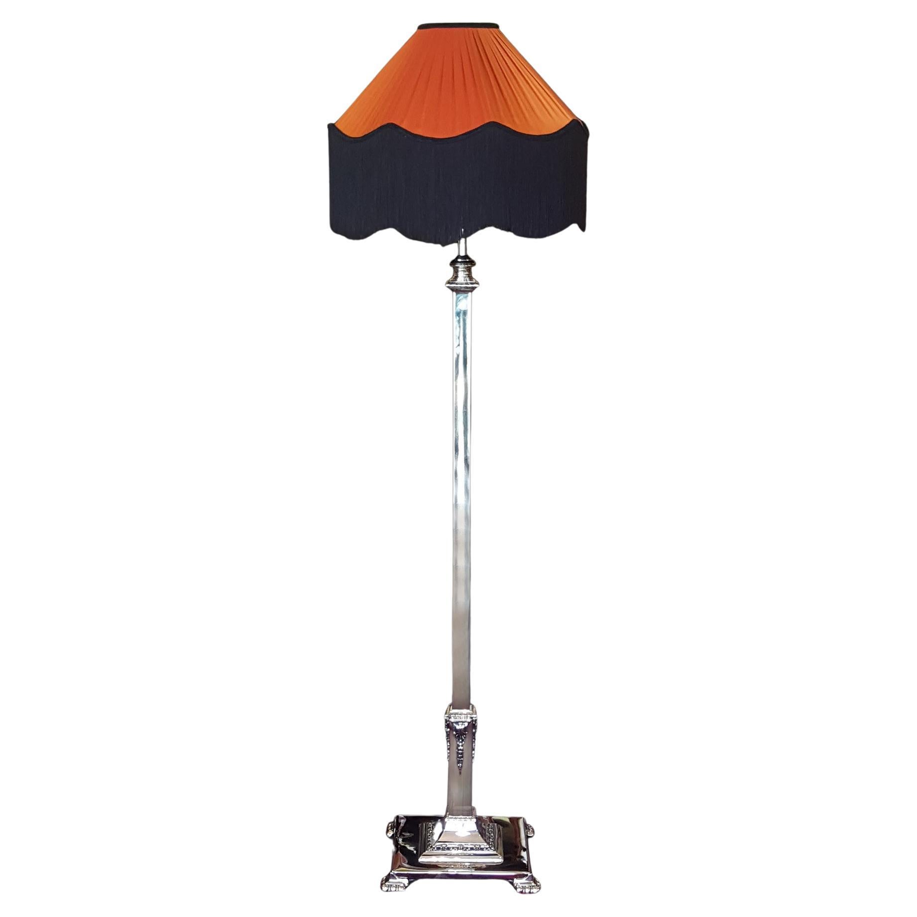 Lampe standard réglable en laiton du début du XXe siècle