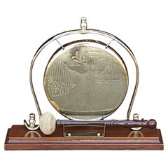 Early 20thC Brass and Mahogany Gong