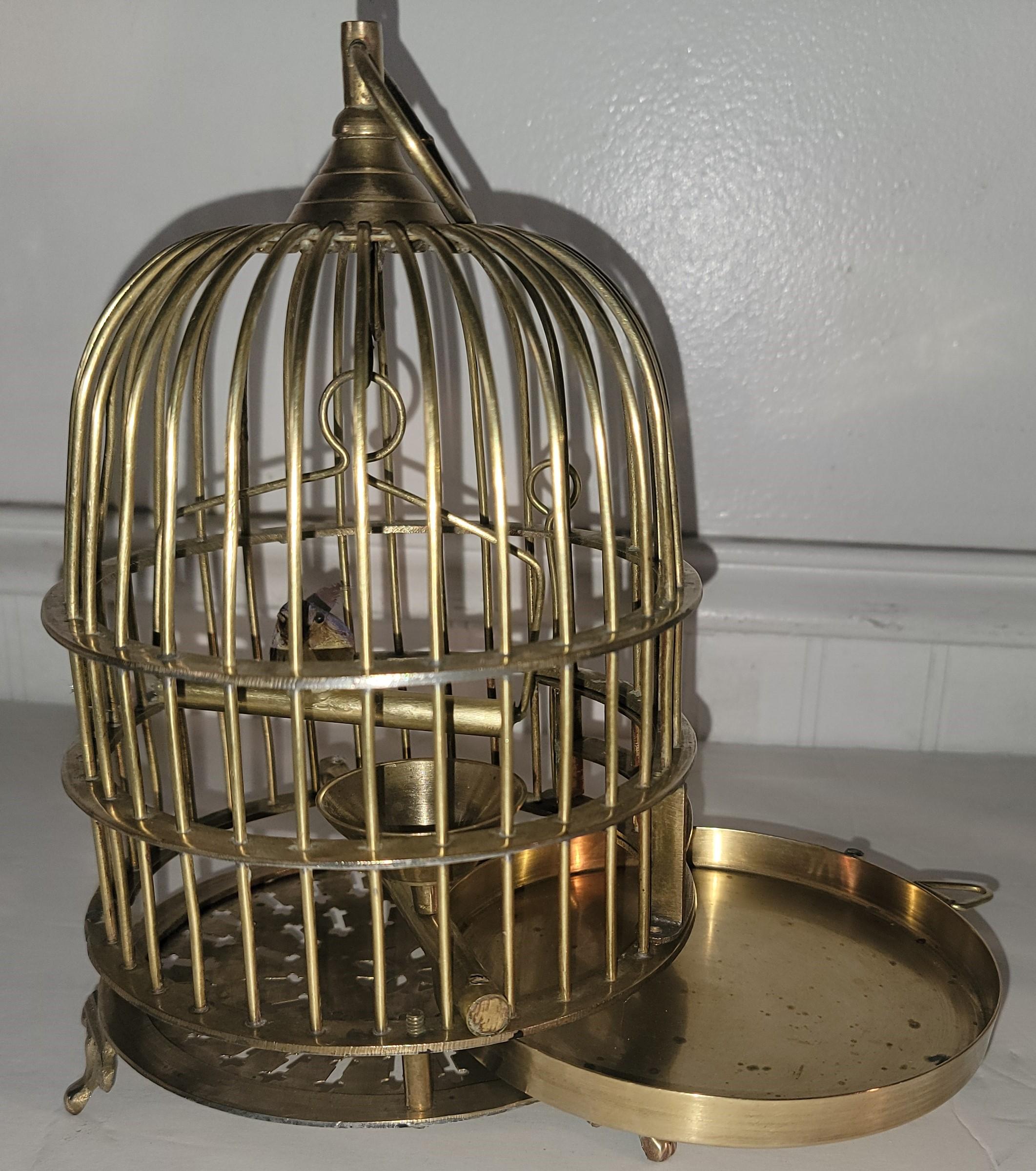 Early 20Thc Brass Bird Cage For Sale 5