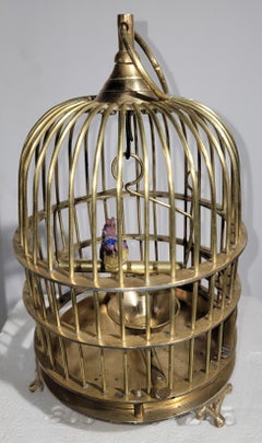 Early 20Thc Brass Bird Cage
