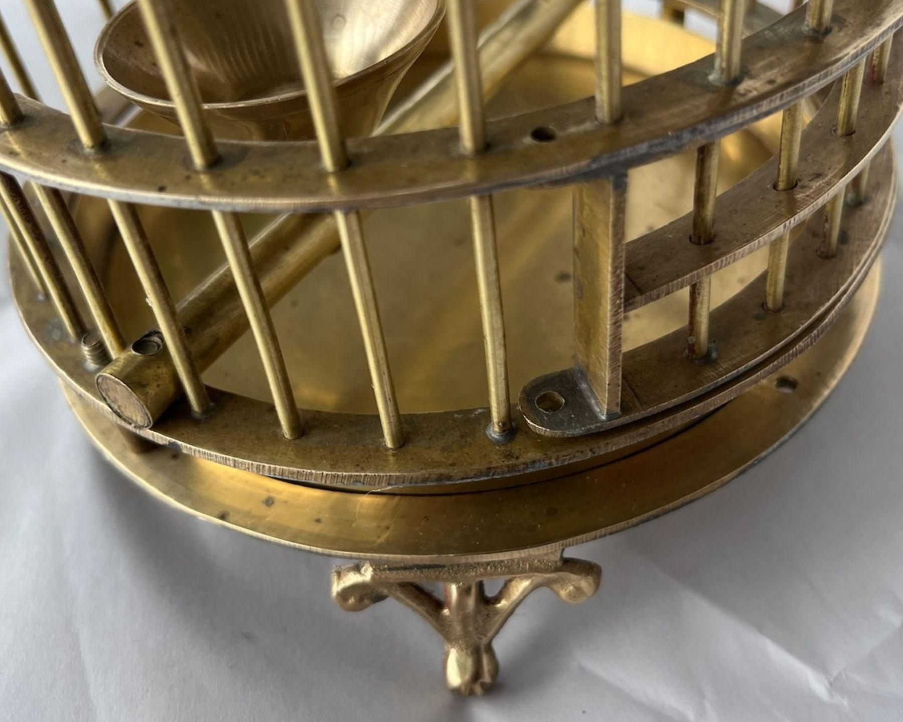Early 20Thc Brass Bird Cage In Good Condition For Sale In Los Angeles, CA