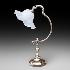 Early 20thC Brass Desk Table Lamp