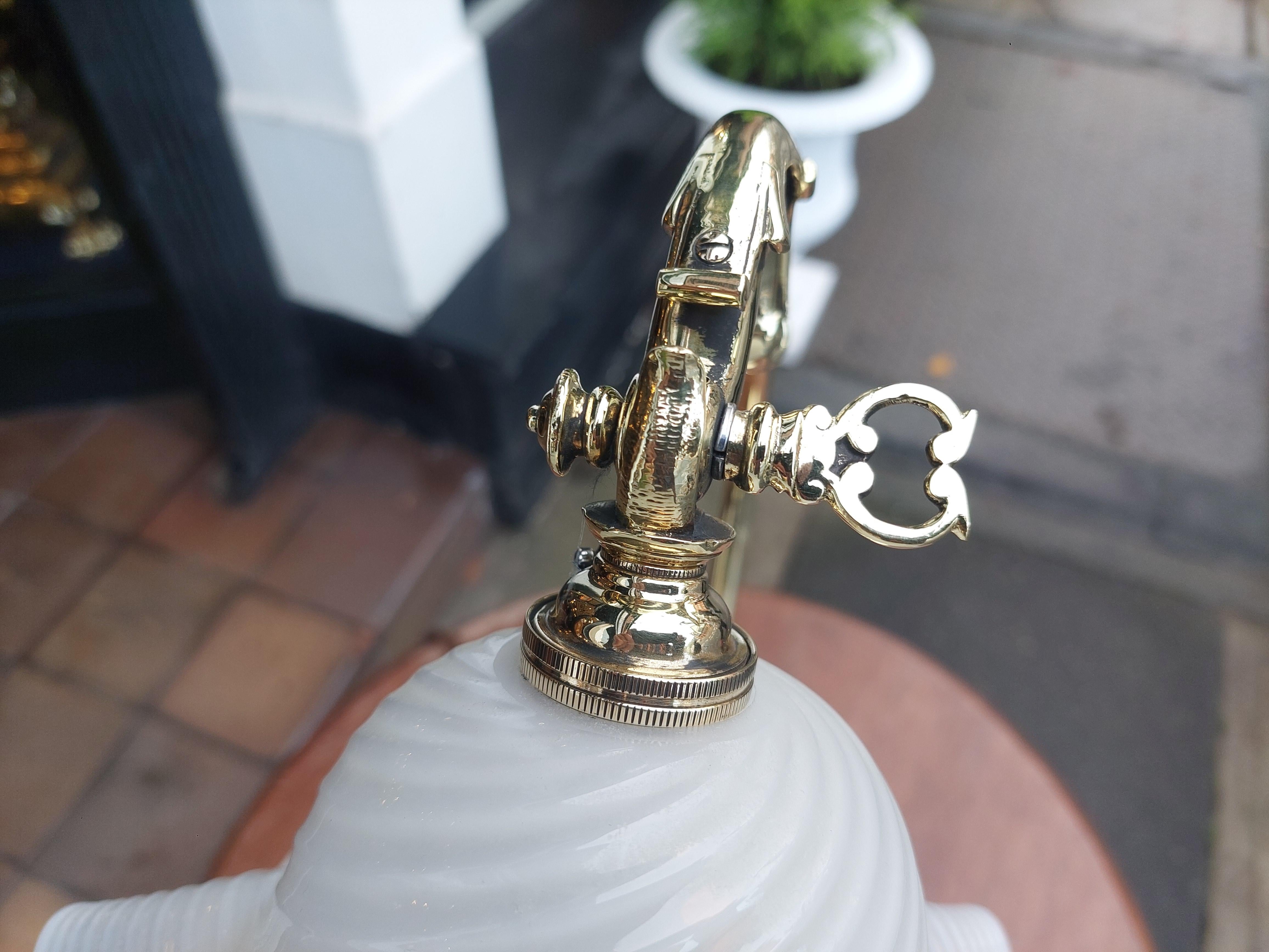 English Early 20thC Brass Desk Table Lamp For Sale