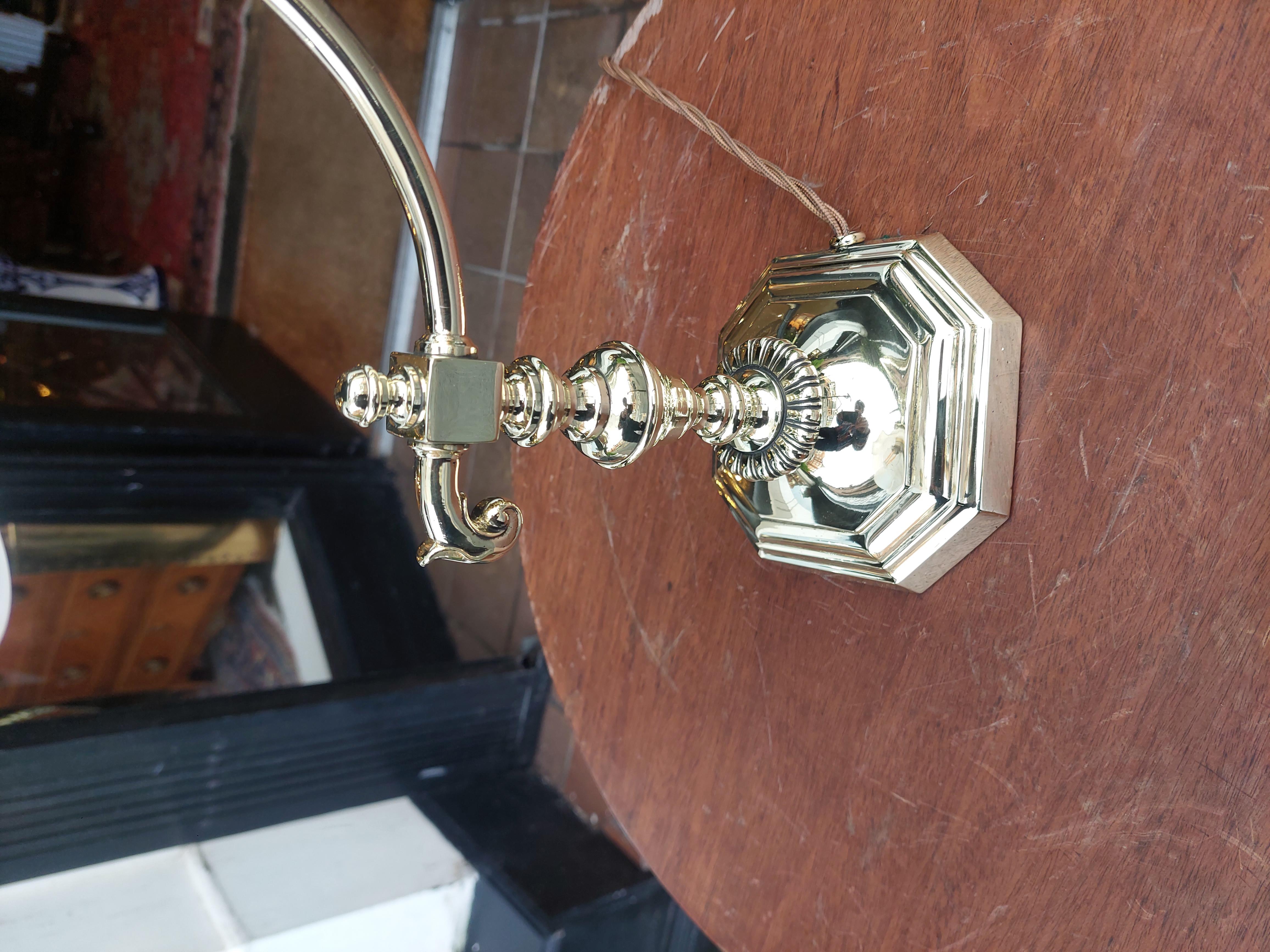 20th Century Early 20thC Brass Desk Table Lamp For Sale