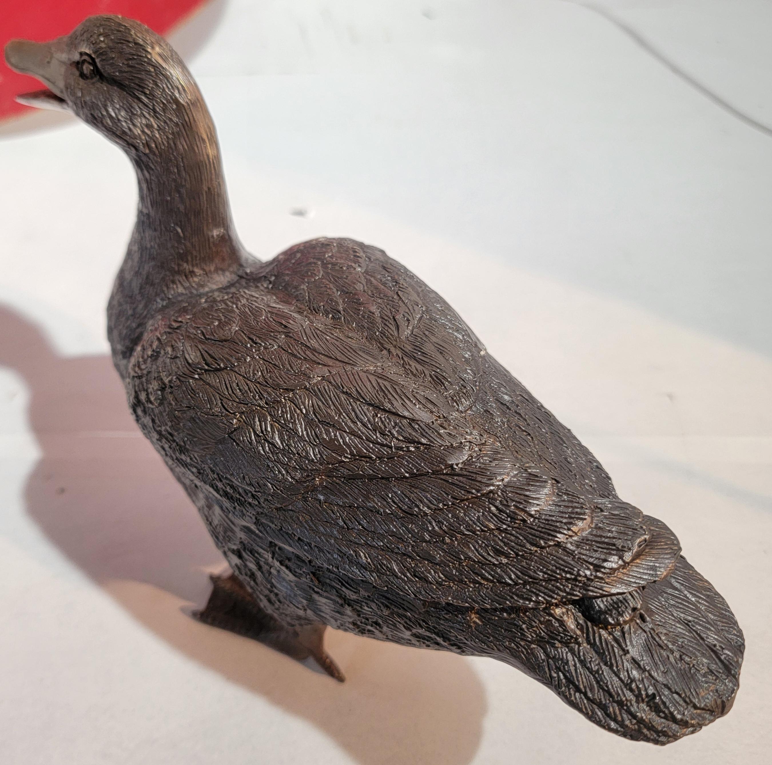 Mid-20th Century Early 20thc  Brass Duck Ornament For Sale