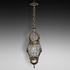 Early 20thC Brass Hanging Lamp