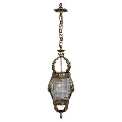 Early 20thC Brass Hanging Lamp
