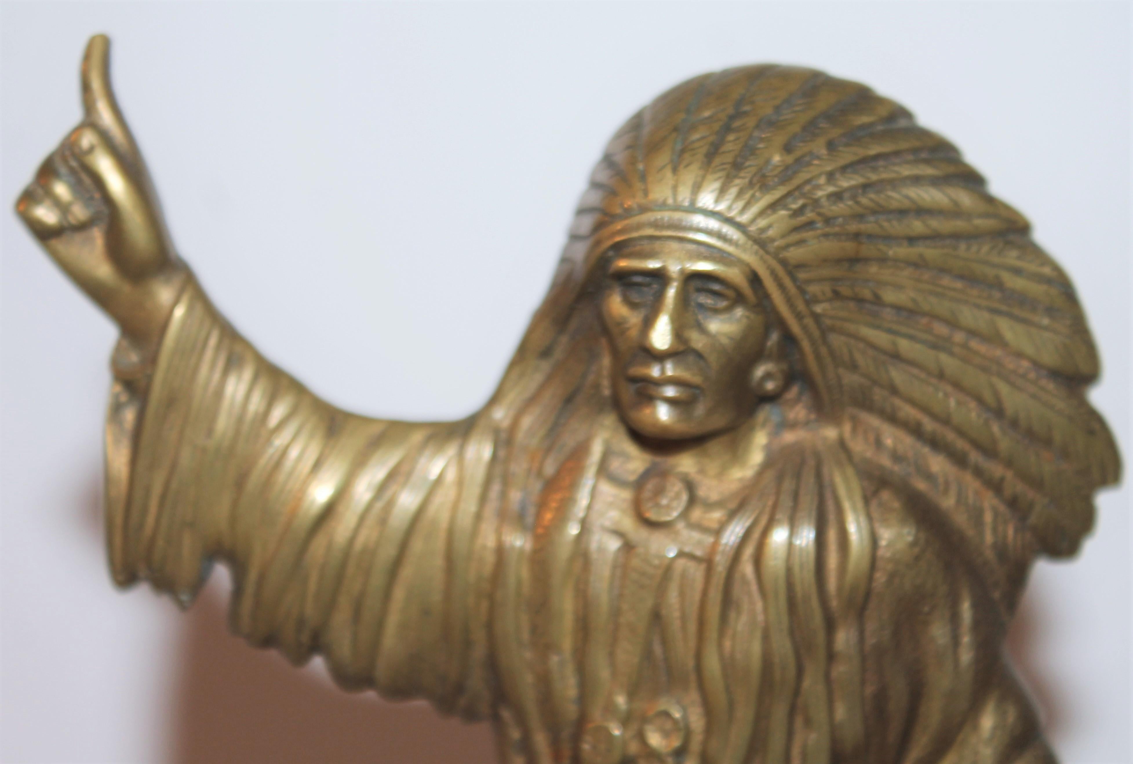 Early 20thc Bronze Indian Sculpture on Marble Base In Good Condition In Los Angeles, CA