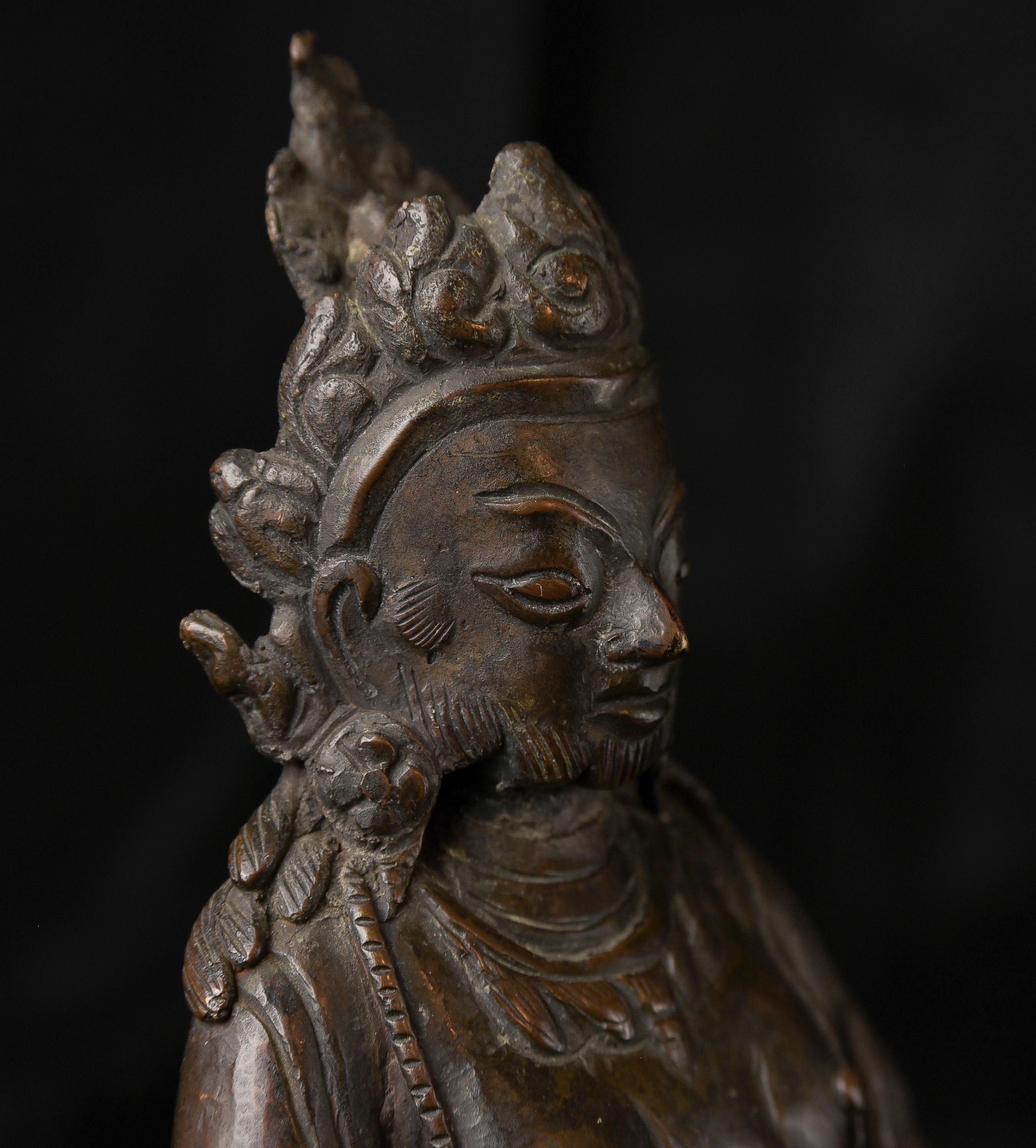 Early 20thC Bronze Jambahala-Nepalese-Buddhist - 10257 For Sale 5