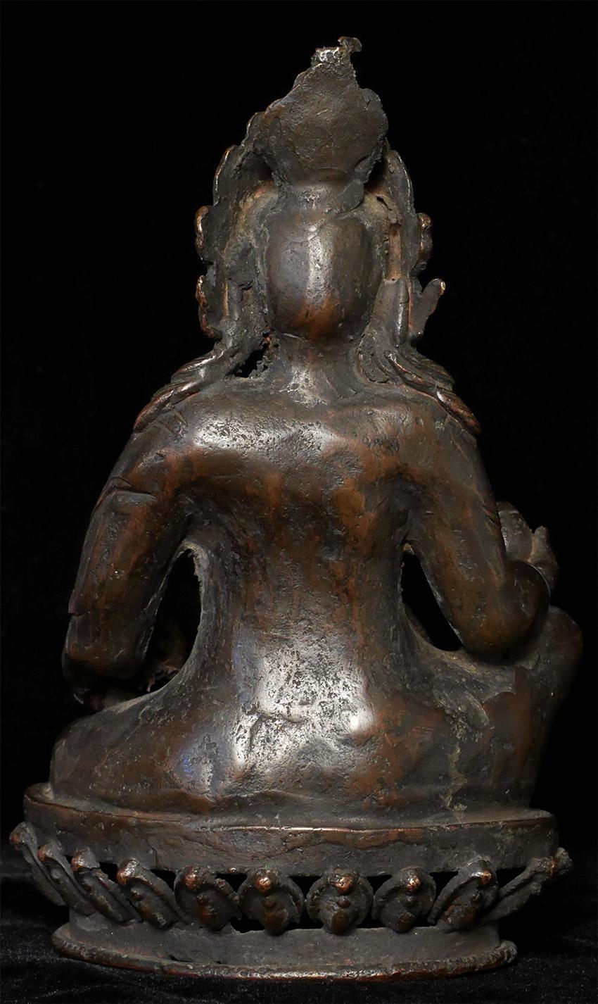 Bronze Jambahala-Nepales-Buddhist des frühen 20. Jahrhunderts - 7690 (Gegossen) im Angebot