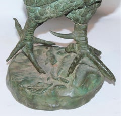 Early 20thc Bronze Rooster Sculpture