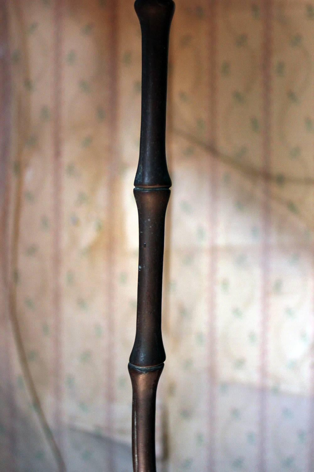 Early 20th Century Cast Brass Faux Bamboo Torchère, circa 1900 5
