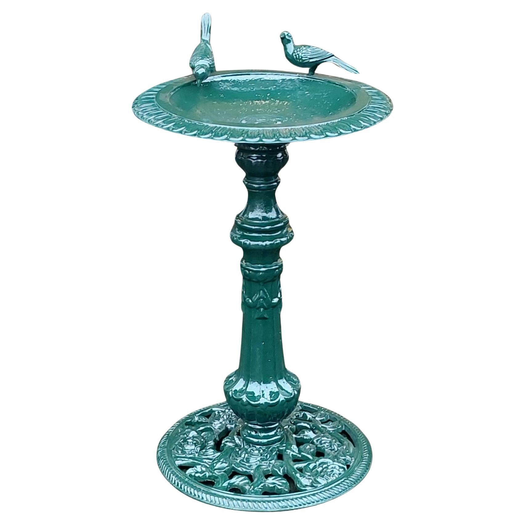 Early 20thC Cast-Iron Bird Bath