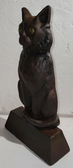 Early 20Thc Cast Iron Hubley Cat Door Stop